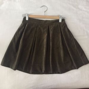 NYC's Pookie & Sebastian Pleated Olive Mini Skirt